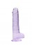 RealRock Crystal Clear 8″ Jelly Dildo Purple