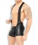Outtox WS142-90 Zippered-Rear Wrestling Singlet Black