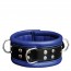 Slave4master Supreme Leather Collar Blue