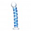 Sklenené dildo Gläs Blue Spiral Glass