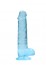 RealRock Crystal Clear 8″ Jelly Dildo Blue