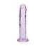 Gelové dildo RealRock Crystal Clear Realistic 6″ fialové