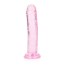 Gelové dildo RealRock Crystal Clear Realistic 6″ růžové