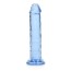 Gelové dildo RealRock Crystal Clear Realistic 6″ modré