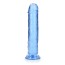 Gélové dildo RealRock Crystal Clear Realistic 8″ modré