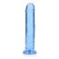 Gelové dildo RealRock Crystal Clear Realistic 8″ modré