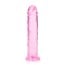 Gelové dildo RealRock Crystal Clear Realistic 8″ růžové