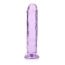 RealRock Crystal Clear Realistic 7″ Jelly Dildo Purple