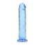 Gélové dildo RealRock Crystal Clear Realistic 7″ modré