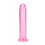 Gelové dildo RealRock Crystal Clear Realistic 9″ růžové