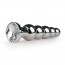 EasyToys Metal Butt Plug No. 14 Silver/Clear