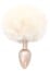 Anální kolík s ocasem ToyJoy Happiness Enchanting Bunnytail bílý