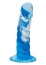 Silikonové dildo CalExotics Twisted Ribbed Probe modré