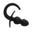 Slave4master Double Dog Tail Butt Plug Black