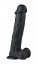 Realistické dildo s varlaty EasyToys černé 29,5 cm