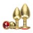 Ouch! Milan Collection Metal Anal Plug Set Gold