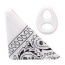 Rock Solid The Code Silicone C-Ring with Hanky Bandana White