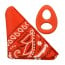 Rock Solid The Code Silicone C-Ring with Hanky Bandana Orange