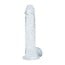 Gelové dildo RealRock Crystal Clear 5″ průhledné