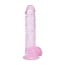 Gelové dildo RealRock Crystal Clear 5″ růžové