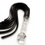 Sklenené dildo a dutky ToyJoy Glass Worxx Crystal Leather Whip