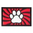 Darklands Red Paw Velcro Tag