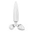 Sklenené dildo a kolík Satisfyer Triple Crystal 1 priehľadné