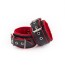 BlackRed Leather Ankle Restraints Black-Red