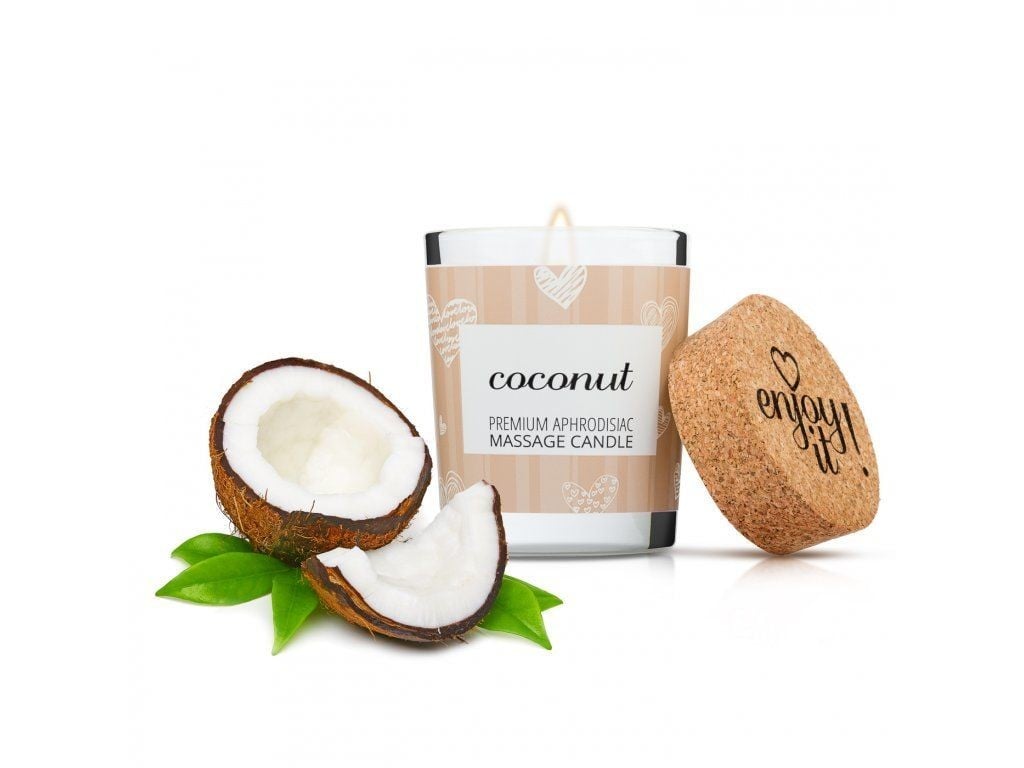 Valavani Masážní svíčka na tělo Magnetifico Enjoy it! Coconut, nahřívací masážní olej s vůní kokosu