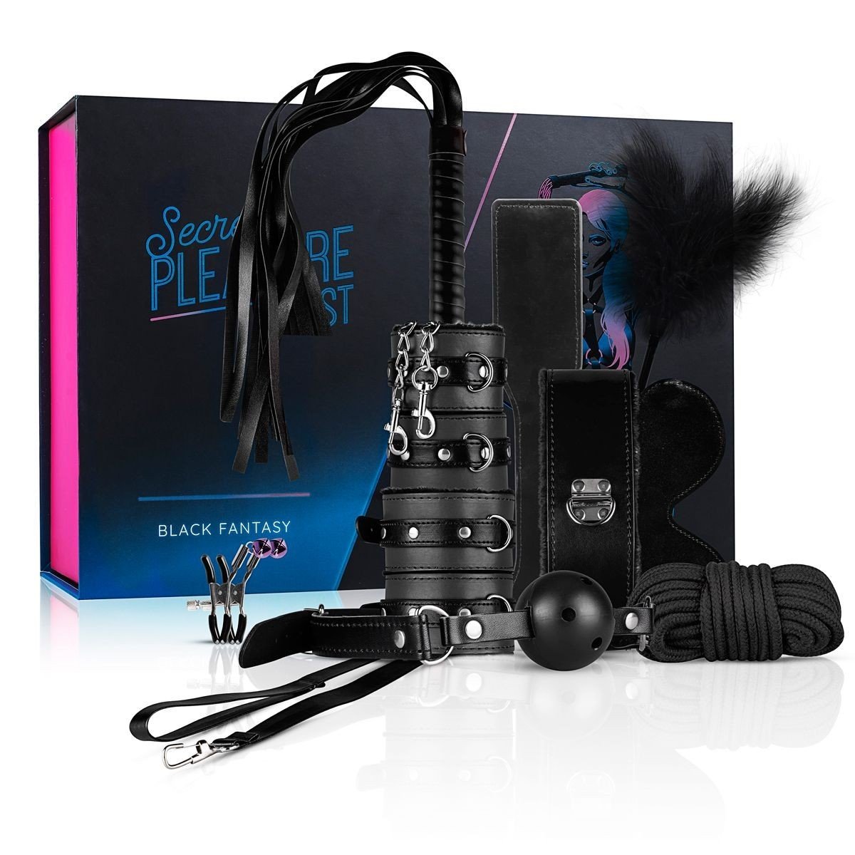 EasyToys Secret Pleasure Chest, 10dielna bondage a S&M sada