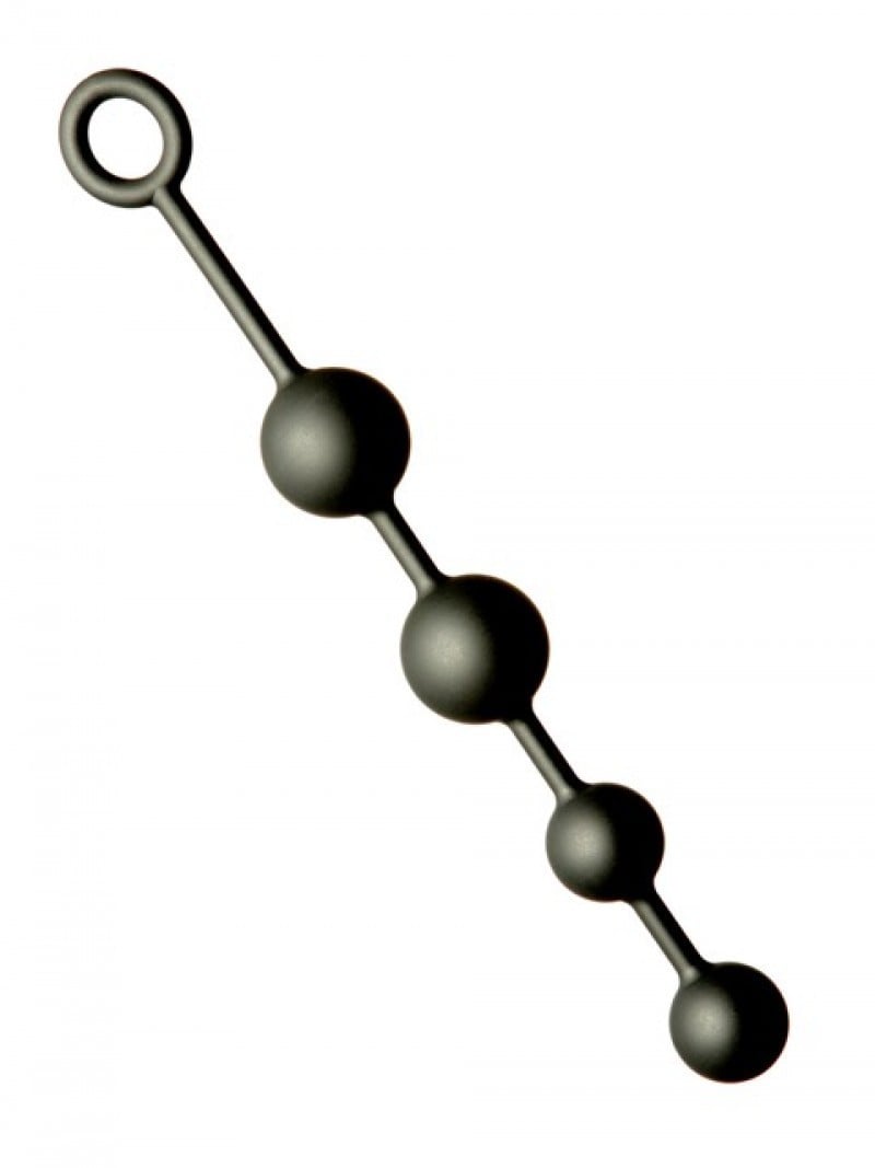 M&K Anal Balls 2 x 40 mm 2 x 50 mm, černé silikonové anální kuličky 40 x 4–5 cm