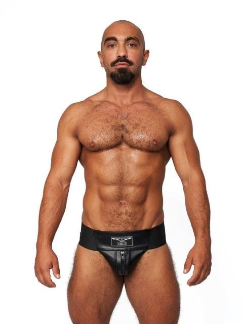 Jocksy Mister B Leather Premium Jockstrap černé L, pánské kožené jocksy