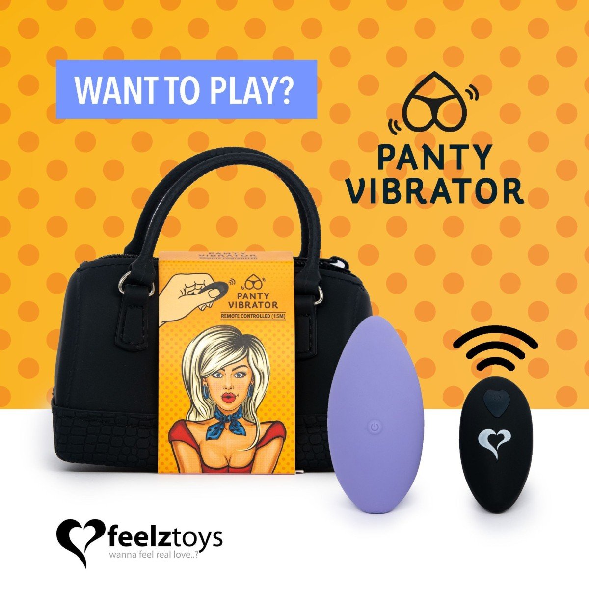 FeelzToys Panty Vibrator Remote Controlled Purple, silikonový vibrátor do kalhotek s dálkovým ovládáním