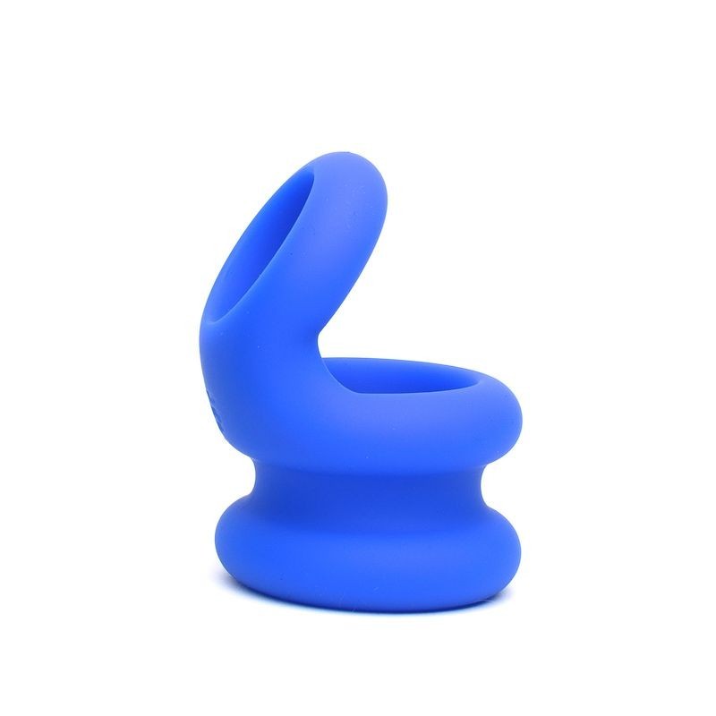 Erekční kroužek a natahovač varlat Sport Fucker Switch Hitter modrý, elastický erekční kroužek na penis a varlata
