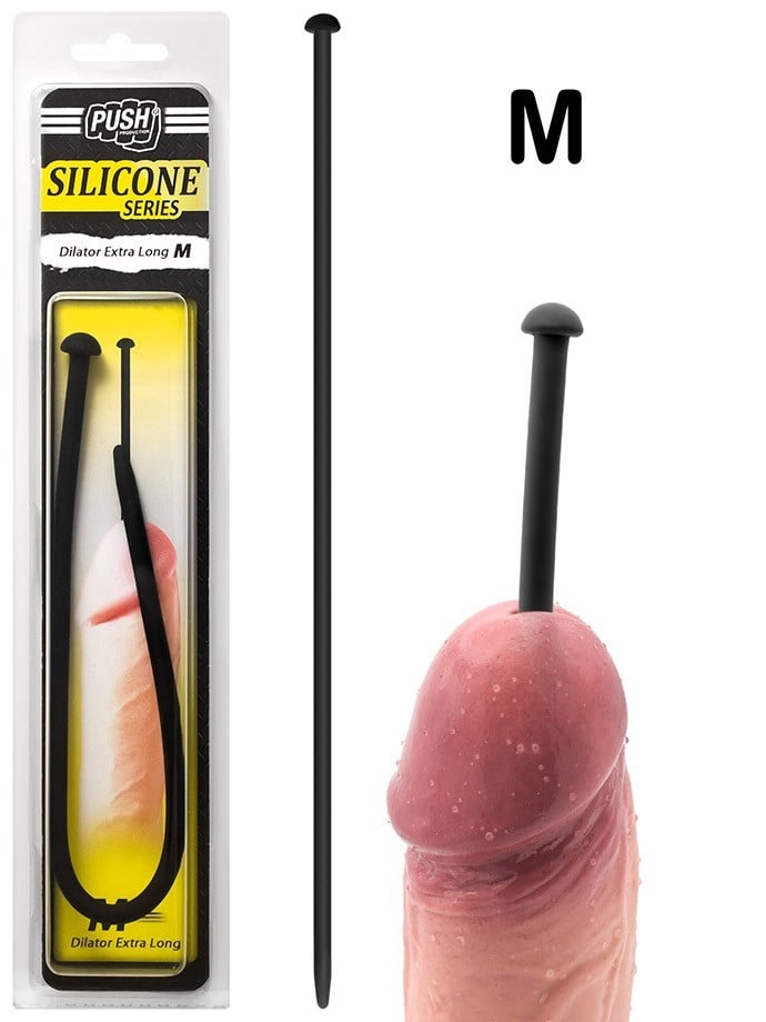 Push Silicone Dilator Extra Long M, dlouhý silikonový dilatátor 355 x 6,5 mm