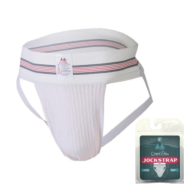 Jocksy MM Jockstrap 3″ bílé M, pánské jocksy s širokou gumou