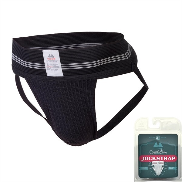 Jocksy MM Jockstrap 3″ černé S, pánské jocksy s širokou gumou