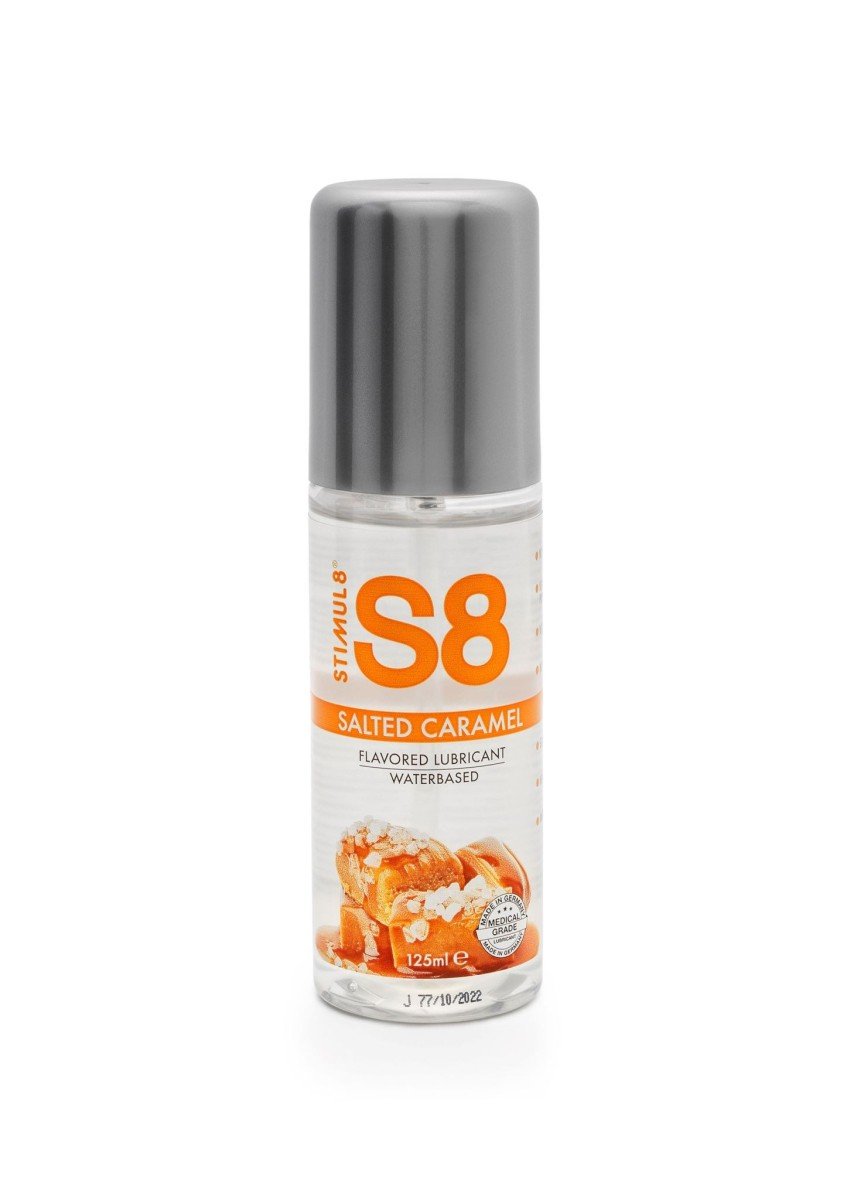 Stimul8 S8 WB Salted Caramel Flavored Lube 125 ml, lubrikant na vodnej báze s príchuťou