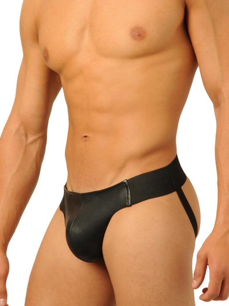 Jocksy M&K Fist Leather černé L, pánské kožené jocksy