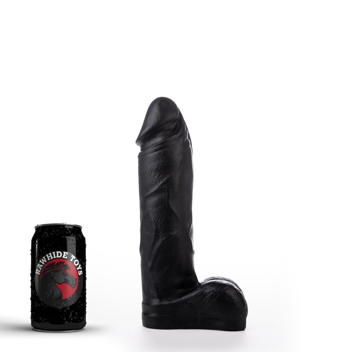 Dildo Rawhide Toys Syron stredné čierne, prémiové silikónové dildo s Vac-U-Lock 25,7 x 5,2–6,2 cm