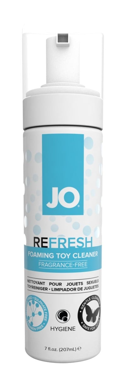 System JO Refresh Foaming Toy Cleaner 207 ml, penový čistič na erotické pomôcky