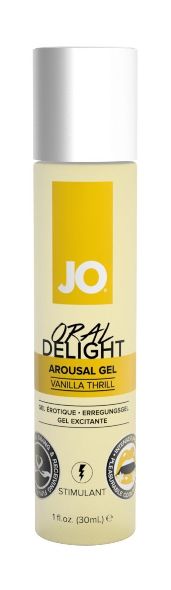 System JO Oral Delight Arousal Gel Vanilla Thrill, chladivý gel s příchutí pro orální sex