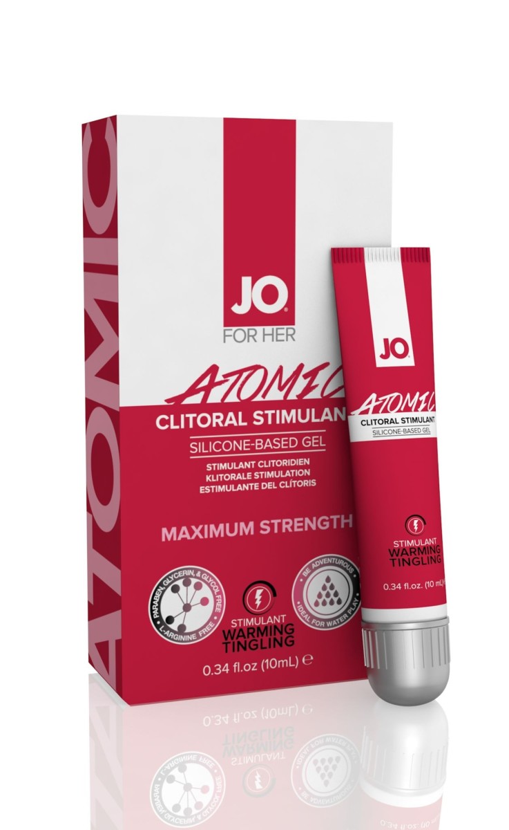 System JO Atomic Clitoral Stimulant 10 ml, hrejivý stimulačný gél na klitoris