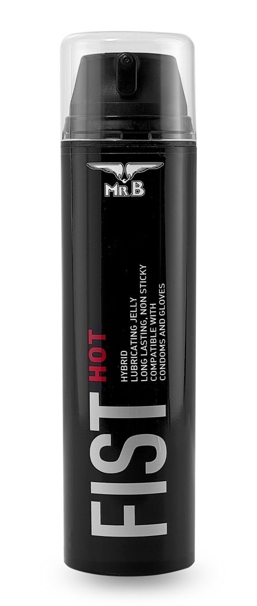 Mister B Fist Hot Lube Pump Bottle 200 ml, hrejivý hybridný lubrikant pre fisting