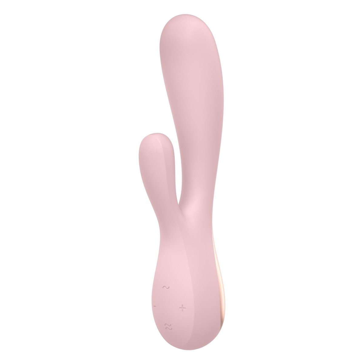 Silikonový vibrátor Satisfyer Mono Flex růžový, chytrý ohebný vibrátor na G-bod a klitoris 19,6 x 3,5 cm