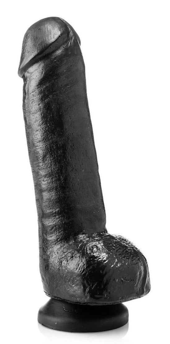 Hardastic Super Don, čierne vinylové dildo 32 x 7,3 cm