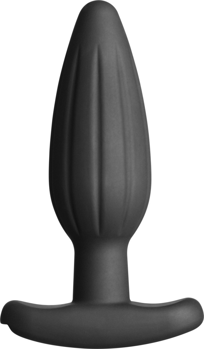 ElectraStim EM3106 Silicone Noir Rocker Butt Plug Medium, silikónový análny kolík pre elektrostimuláciu 14 x 4 cm