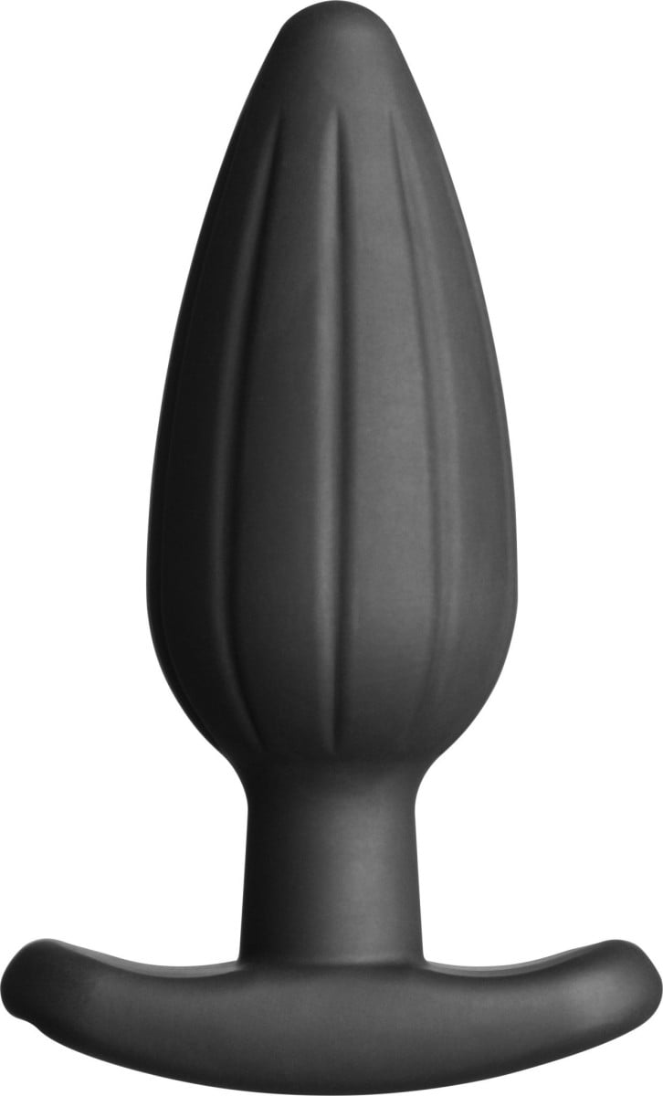 ElectraStim EM3107 Silicone Noir Rocker Butt Plug Large, silikonový anální kolík pro elektrostimulaci 15,5 x 5 cm