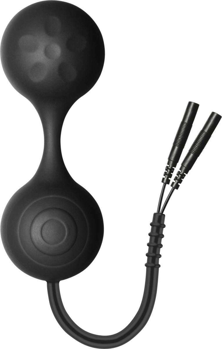 ElectraStim EM3103 Silicone Noir Lula Electro Jiggle Kegel Balls, silikonová elektroda pro stimulaci vagíny 9,5 x 3,6 cm