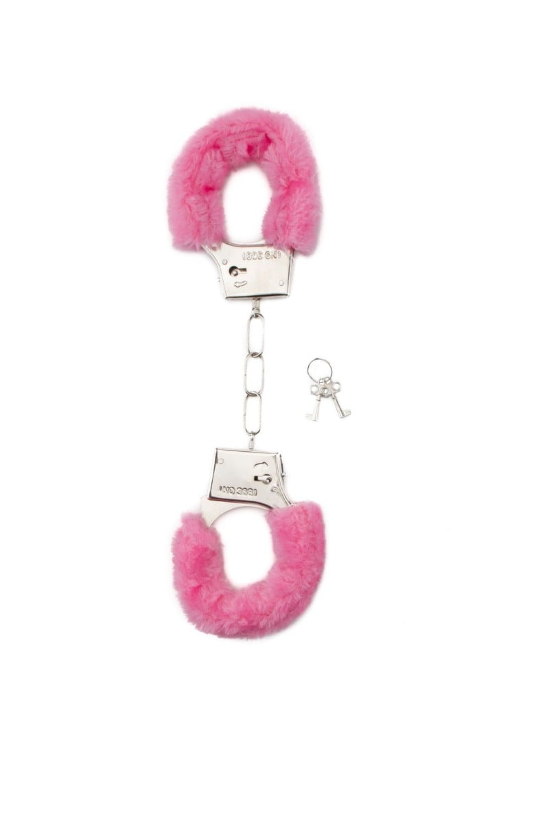 Shots Toys Furry Handcuffs Pink